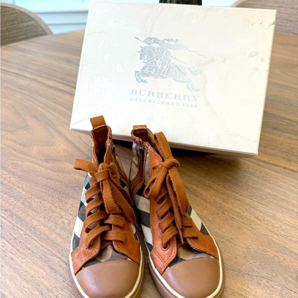 Burberry Kids Brown Sneakers